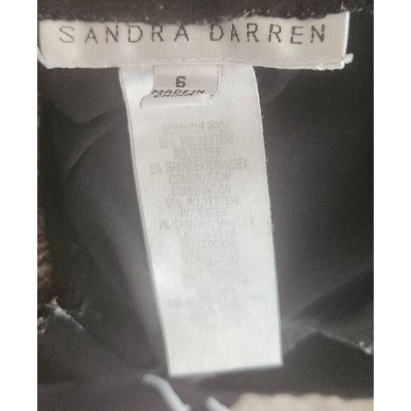 Sandra Darren got and flare black dress with satin trim - Picture 10 of 12